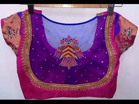 Blouse back net design Clearance