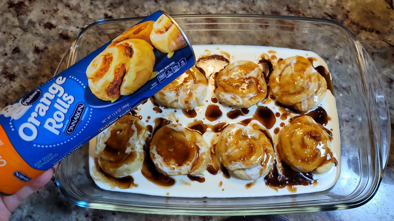 The cinnamon roll hack for better canned rolls #subscribe