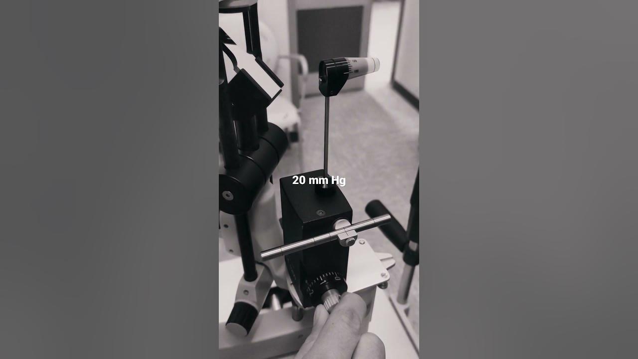 Goldmann applanation tonometer calibration check 20 mm Hg YouTube