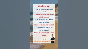 Lời các cụ dạy cấm có sai #ducthubds #baihoccuocsong #baihoc #lờikhuyên