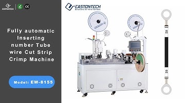EASTONTECH EW-8155 Fully automatic double-head Crimp and Insert number tube machine