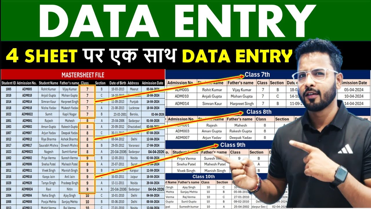 Excel Tutorial| Data entry in excel | Office work | Microsoft Excel # ...