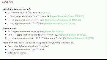 Recent Progress on Sublinear Time Algorithms for Maximum Matching: Upper Bounds