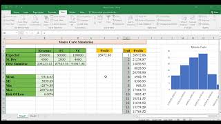 Monte Carlo Simulation Example in Excel 2021 #MonteCarlo #Simulation #Excel #Excelfunctions