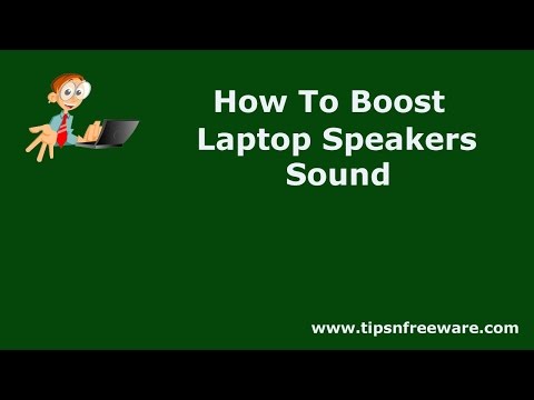 How to boost laptop speakers sound