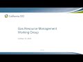 Oct 12, 2023 - Gas Resource Management Working Group