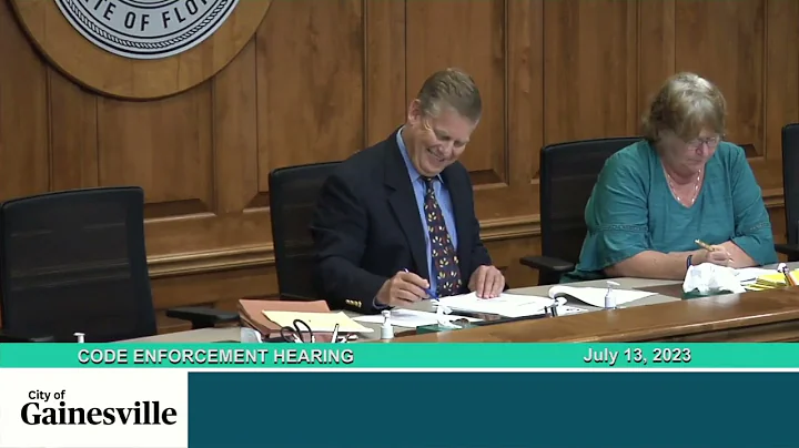 Gainesville Code Enforcement Special Magistrate - 2023-07-13 | GNV FL