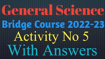 Class 8th|Science|Activity No 5|Bridge Course 2022-23|Semi English|Setu Abhyaskram|8class|science|