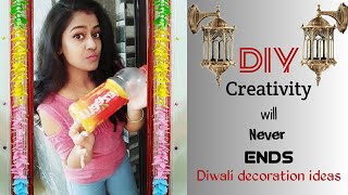 DIY plastic bottle craft idea | hanging lamp | bottle craft | diwali decoration ideas | Recycling