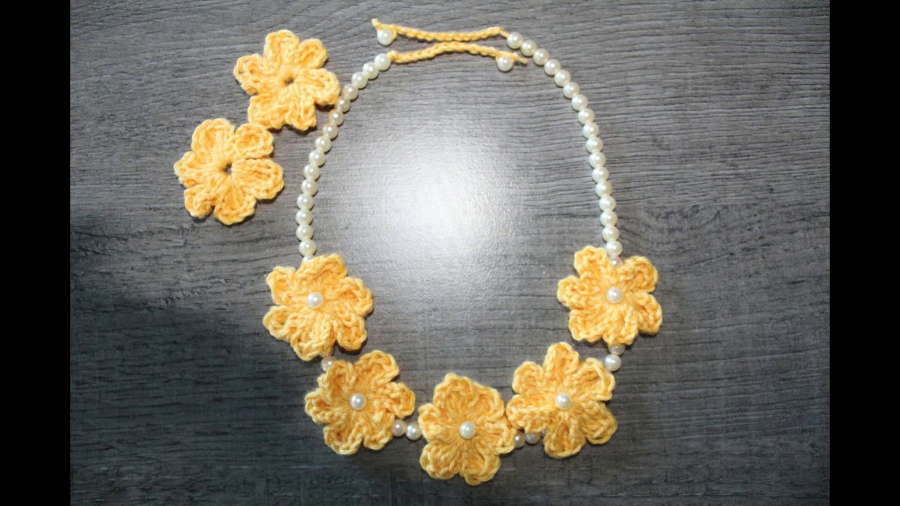 كروشيه قلادة / عقد / سلسال / طوق / اكسسوار / Learn how to Crochet