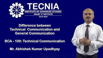 BCA-109: Technical Communication | TECNIA| Technical Communication & General Communication | TIAS