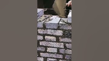 Smart Trick: Easy and Precise Way to Lay Bricks Using Simple Carpentry Tools #shorts