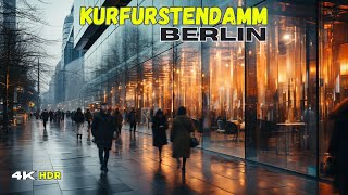 Berlin's Famous Shopping Street KURFURSTENDAMM Walking Tour in 4K HDR and 3D SOUND