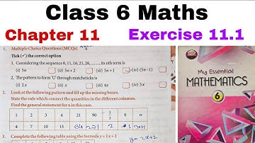 Class 6 Maths Chapter 11 | Exercise 11.1 | Algebra | CBSE | Solutions in Hindi | NEP