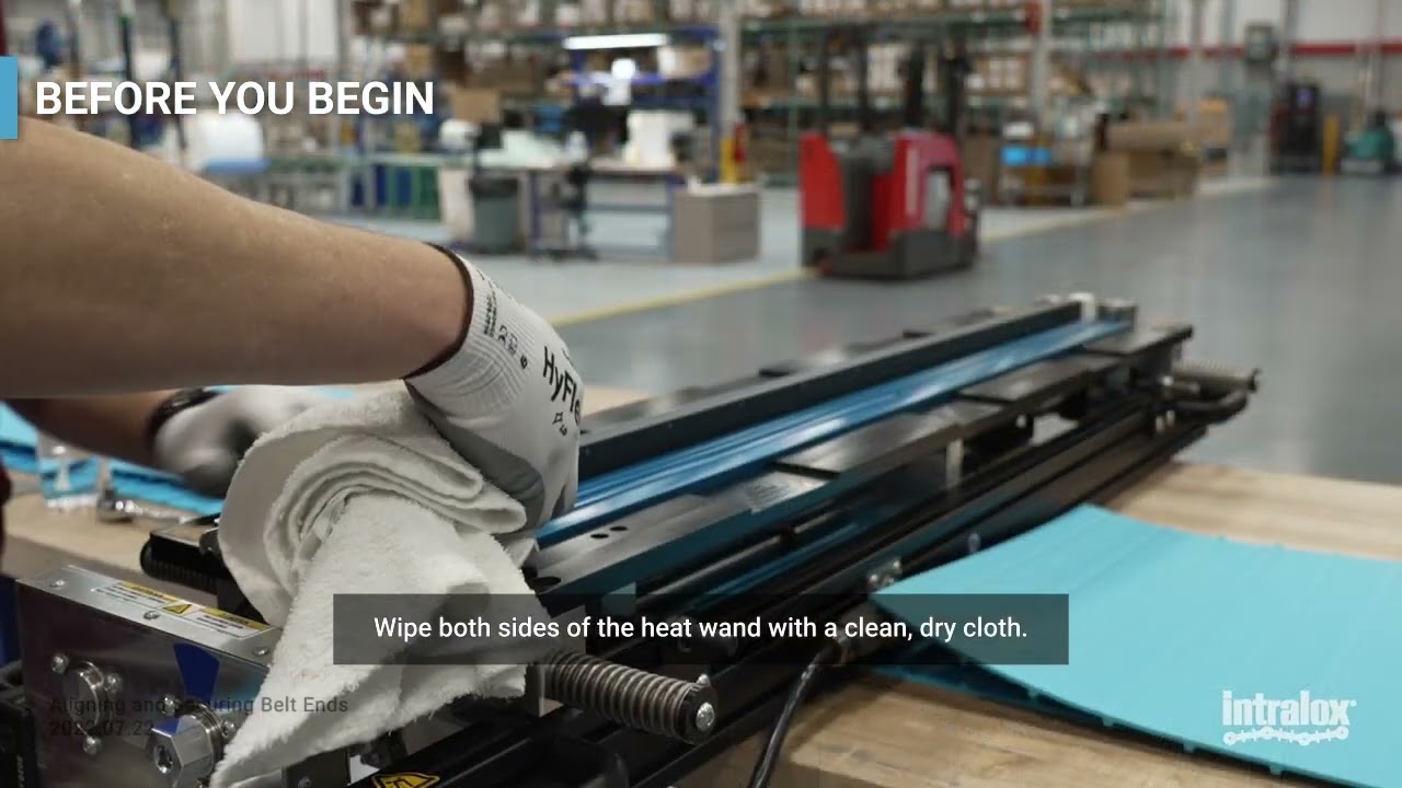 ThermoDrive® Streamline Splicing Process Aligning and Securing Belt