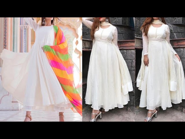 Buy White Reyon Anarkali Kurti and Dupatta Set Designer Kurti Suit Kurti  Dupatta Set Kurta for Women Summer Wear Kurti Printed Anarkali Gown Set  Online in India - Etsy