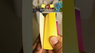 DIY Easy Sticky Notes Paper Pen Holder 💛✨ | 5 Minute Crafts | Aesthetic Desk Organizer