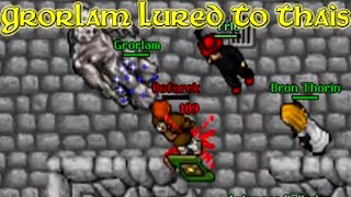 Boss Grorlam Lured to Thais! (Refugia 2006 - RL Tibia 7.81) Trlo