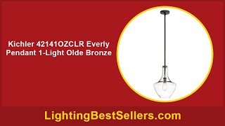 kichler 42141ozclr everly pendant 1 light olde bro