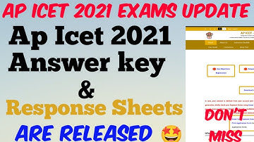 AP ICET 2021 Answer key & Response sheets Released//How to check Response sheets//Key objection
