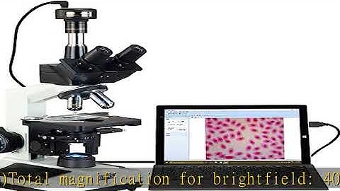 OMAX 40X-2500X Phase Contrast Trinocular LED Compound Microscope with 9MP Digital Camera