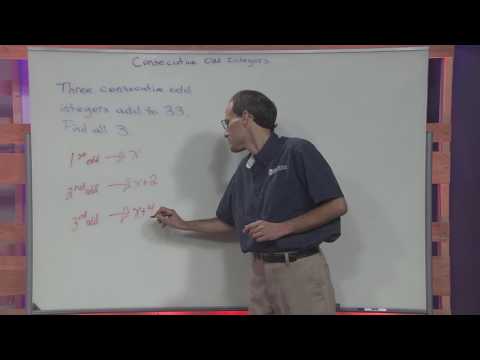 Consecutive Odd Integers Standard