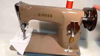 1955 SINGER 201k Mk2 Vintage Sewing Machine Effortless Sewing with One Finger