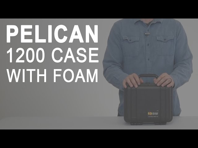 Pelican 1200 Shipping Box with Foam, Black