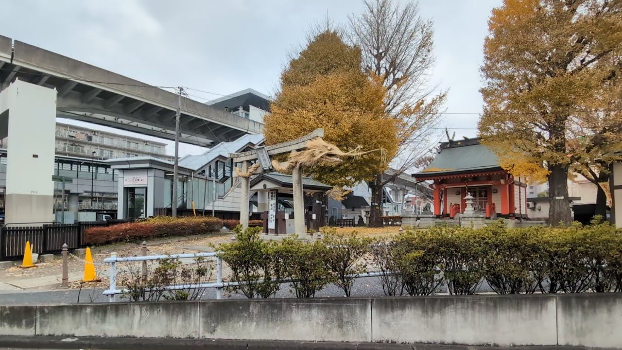 【都バスでGO】西新井駅西口→100号線(尾竹橋通り)→環七通り→江北バス通り→江北四丁目バス停までの車窓🚏🚌サムネは江北駅前の高野胡録神社⛩️