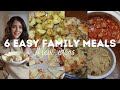 6 FAMILY MEAL IDEAS & 2 DESSERTS | SLOW COOKER MEALS + SIMPLE RECIPES