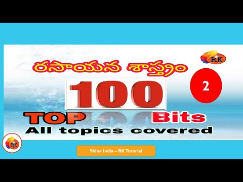 Chemistry Top - 100 Bits || part -. 2 || most important For all competative exams