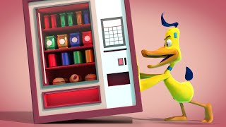 Paperotti in 'SNACK MACHINE' 🍫🪙 The Silly Funny Duck - Animated Short