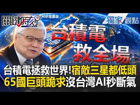 沒台灣AI一秒斷氣！Google技術長自爆24小時求救台積電 宿敵三星都排隊跪求解藥！？【關鍵時刻】張炤和
