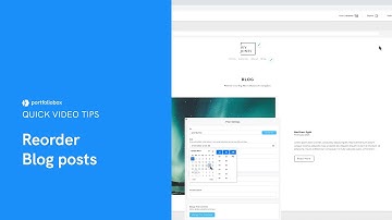 Learn: How to reorder blog posts
