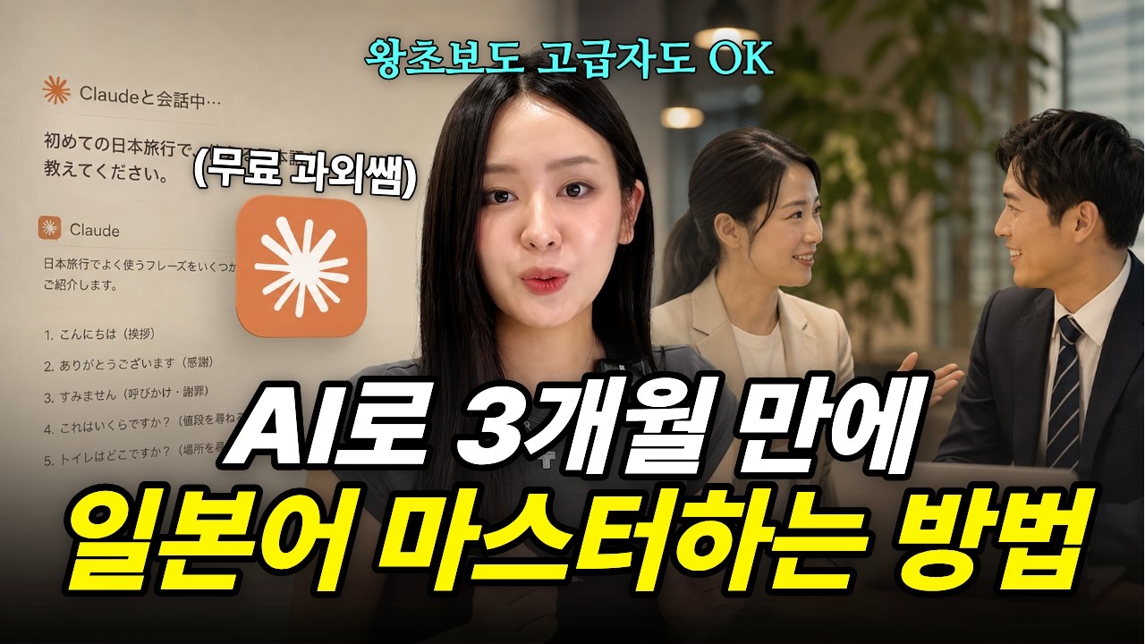 전부 무료입니다. 방구석에서 3개월만에 일본어 마스터하는 방법ㅣAI를 활용한 일본어 독학법