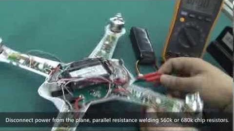 Perfect the flight time for QR X350   ---  Operation video for adding or dropping resistor
