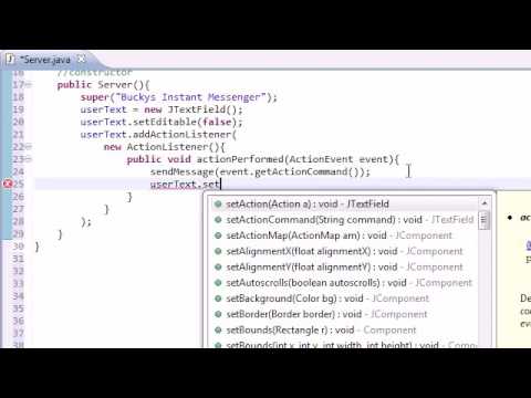 Intermediate Java Tutorial   126   GUI for Bucky Instant Messenger