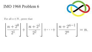 Famous A Nice Identity on Floor Functions | International Mathematical Olympiad 1968 Problem 6 Wealth
