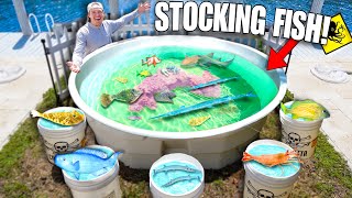 Stocking My Backyard SALTWATER NATIVE POND With Tons of FISH!! (for the last time)