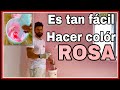 Aprende CÓMO HACER EL COLOR ROSA 🌸 es muy fácil - te explico CÓMO PREPARAR EL COLOR ROSA CLARO