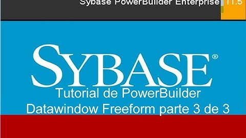 Tutorial de PowerBuilder: Usando datawindow freeform 3 de 3