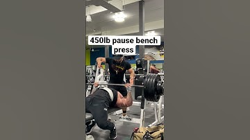 450lb PAUSE bench at 215lbs. #fitness #gym #benchpress #shorts