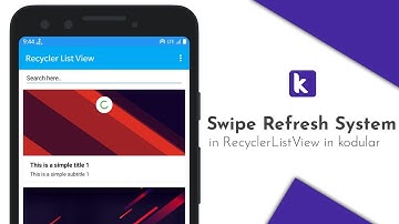 How to create swipe refresh system in RecyclerListView in kodular