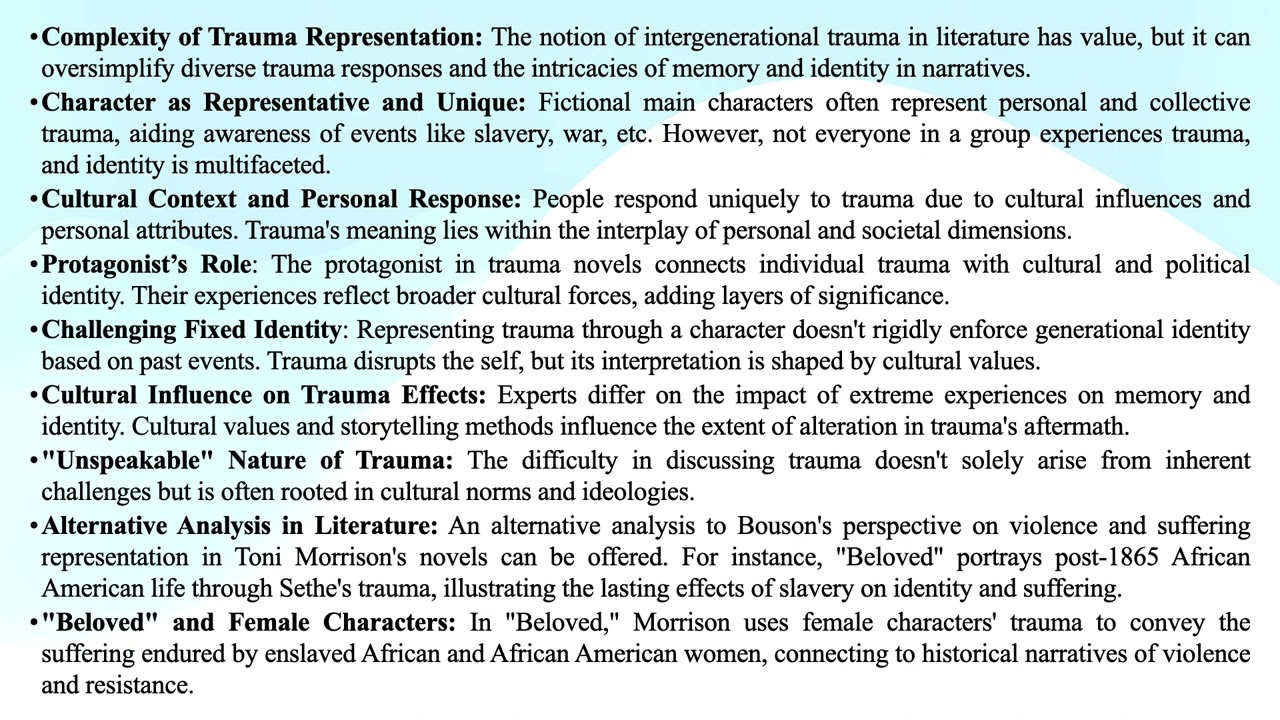 Michelle Balaev's "Trends in Literary Trauma" (Summary/Discussion)