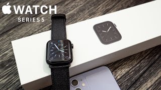 Space gray apple watch series 5 unboxing & first impressions + custom
leather bands! | w/ cellular lte impression...