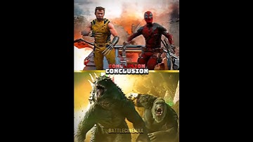 Deadpool & Wolverine vs Godzilla x Kong (Movies) #battle #edit #shorts
