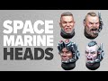 How to paint space marine heads