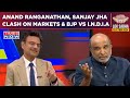 Nda vs india anand ranganathan sanjay jha heated debate on stock market  bjp vs congress