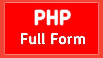 What is the full form of PHP?