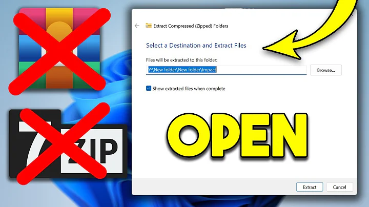 How to Extract Without Winrar or 7-Zip